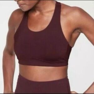 Athleta Circut Auberge Purple Merlot Sports Bra